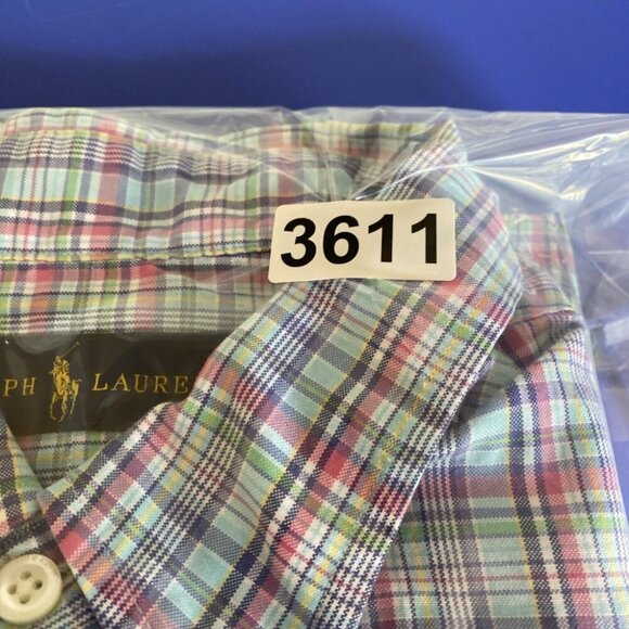 Ralph Lauren Button Down Shirt Mens XL Pastel Plaid L/S Casual Preppy - Picture 10 of 10